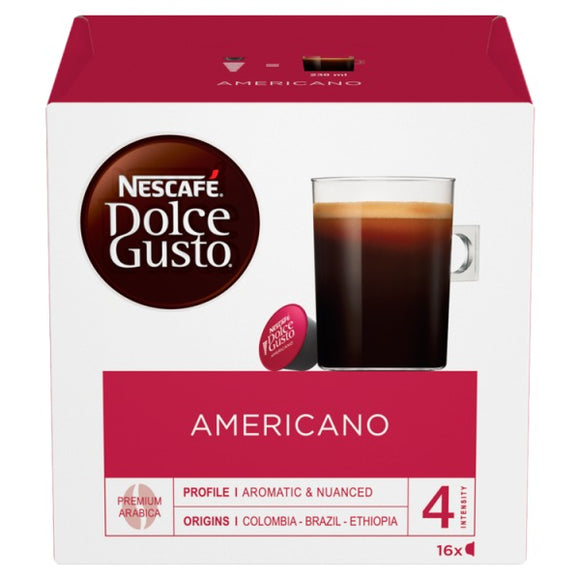 NESCAFE Dolce Gusto Americano Coffee Pods 16 Capsules Per Box (3 boxes = 48 capsules) - rana-trading-limited