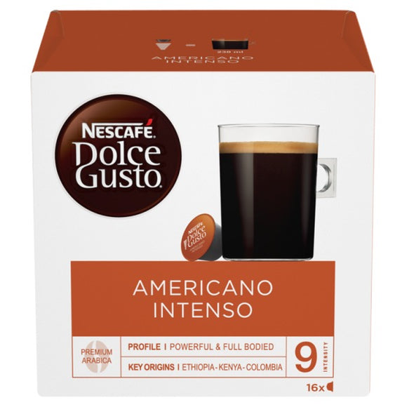 NESCAFE Dolce Gusto Americano Intenso Coffee Pods 16 Capsules per Box (3 boxes = 48 capsules) - rana-trading-limited