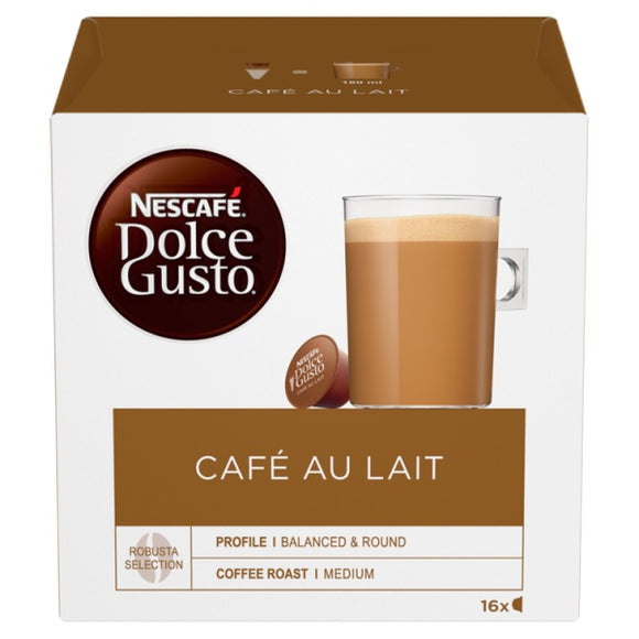 NESCAFÉ Dolce Gusto Cafe Au Lait Coffee Pods 16 Capsules Per Box (3 boxes = 48 capsules) - rana-trading-limited