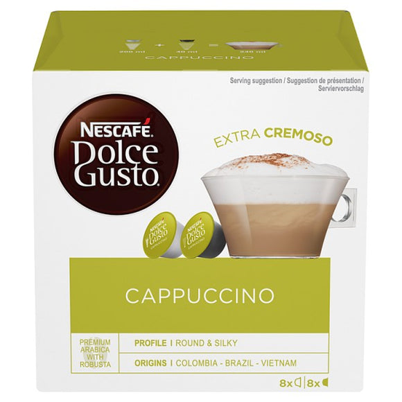 NESCAFÉ Dolce Gusto Cappuccino 16 Capsules Per Box (3 boxes = 48 capsules) - rana-trading-limited