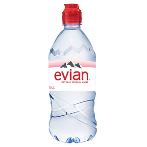 evian Natural Mineral Water 75cl case of 12 bottles