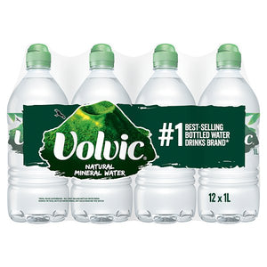 Volvic Natural Mineral Water 12 x 1L