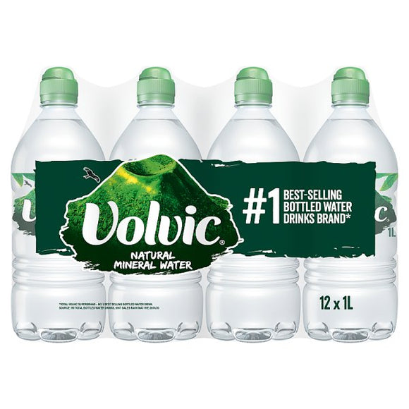 Volvic Natural Mineral Water 12 x 1L