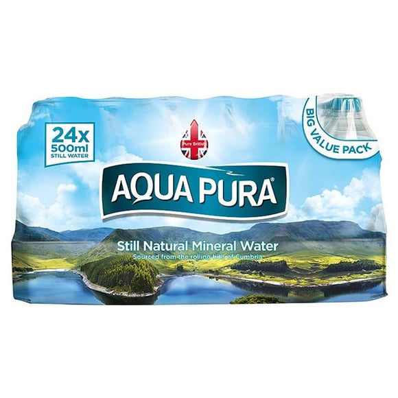 Aqua Pura Still Natural Mineral Water 24 x 500ml
